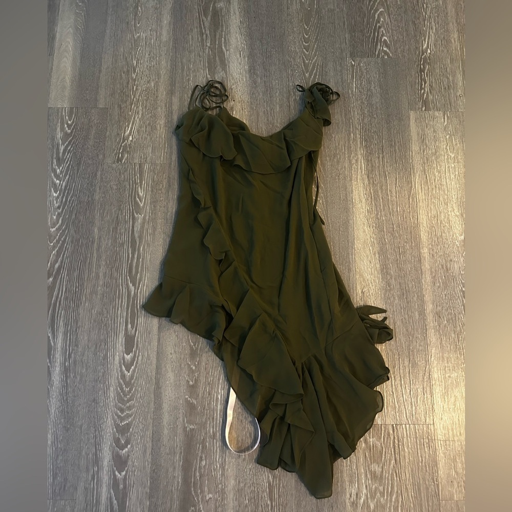 NWT House of CB Ruffle Drape Asymmetrical Mini - Picture 4 of 5